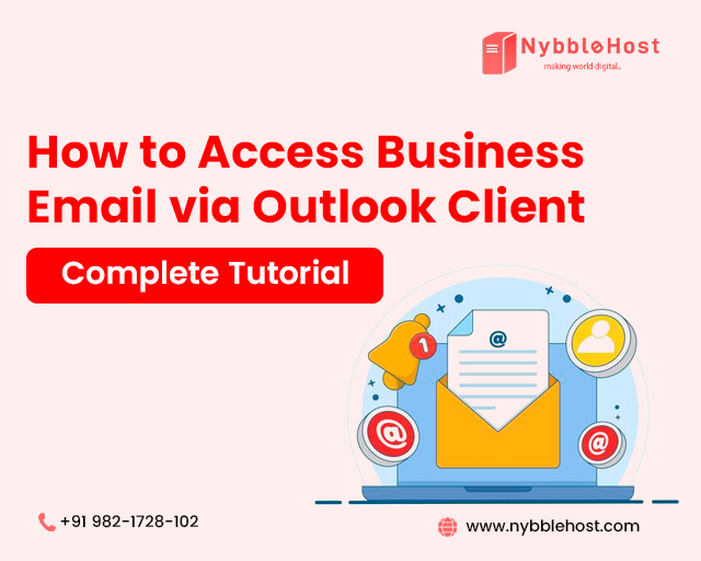 How to Access Business Email via Outlook Client | Complete Tutorial | Nybble Host